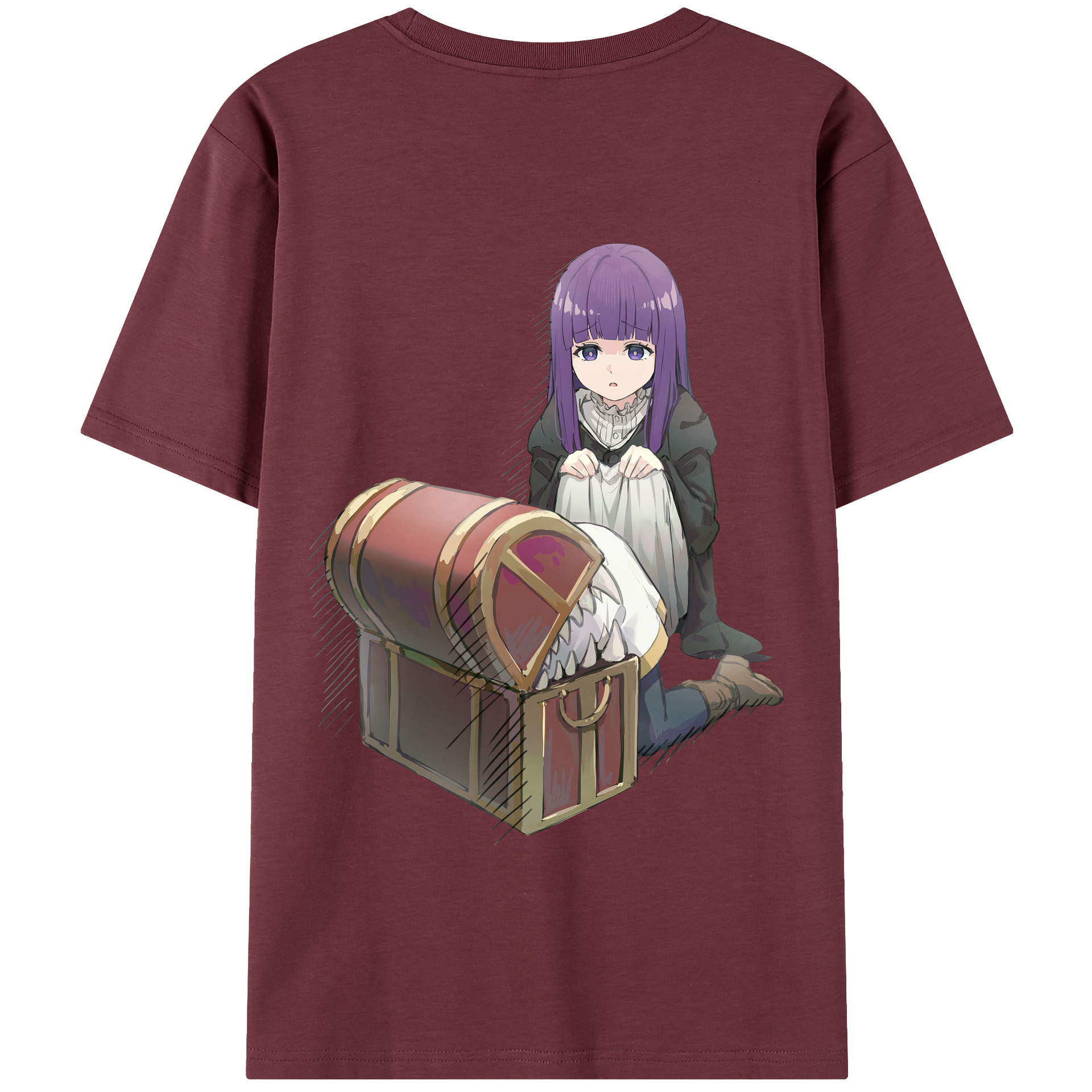 （画像用） 葬送のフリーレン Frieren 綿100％半袖Tシャツ（背面プリント）